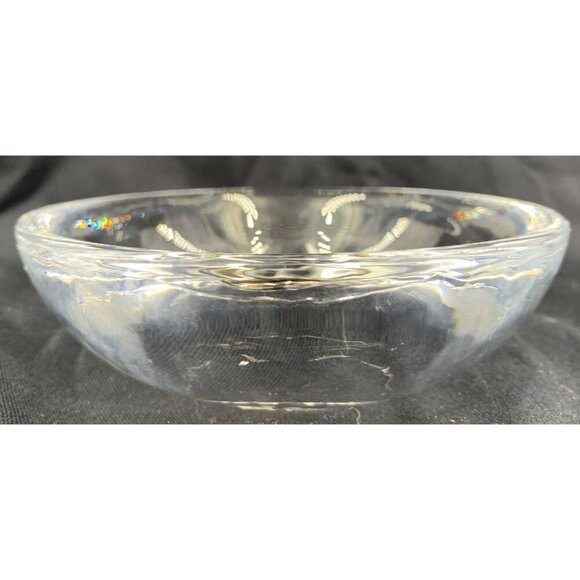 Orrefors Sweetie Crystal Round Bowl Heart In Center 5.25" Signed - Picture 4 of 8